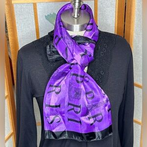 Want a piece of Paris France without the travel with thisBeautiful purple scarf